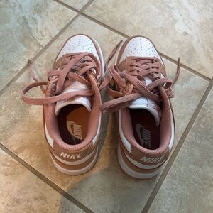 Nike Pink and White Classic Sneakers